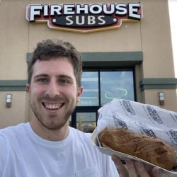 Holding firehouse subs sandwich